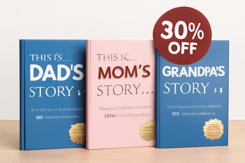 This Is… Story Journal Gift Set – Mom, Dad & Grandpa Edition | Guided Keepsake Memory Journals with 218 Thoughtful Prompts”