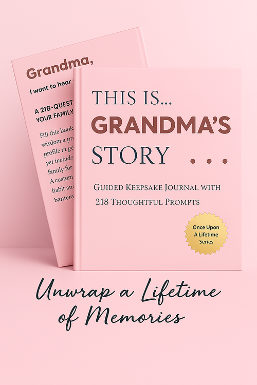 Grandma's Story - Once Upon a Lifetime: 218 Guided Prompt Journal To Share The Details of Her Life