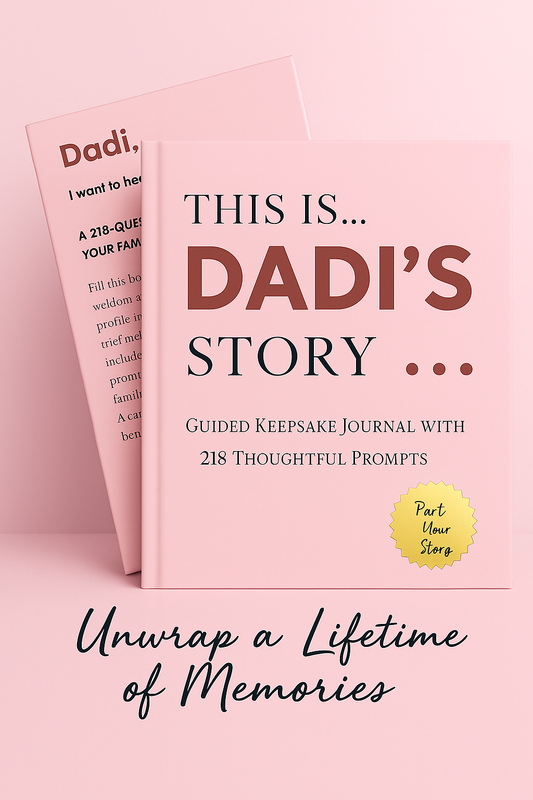 Dadi's Story - Once Upon a Lifetime: Dadi's Guided Journal and Memory Keepsake Book With 218 Guided Prompts